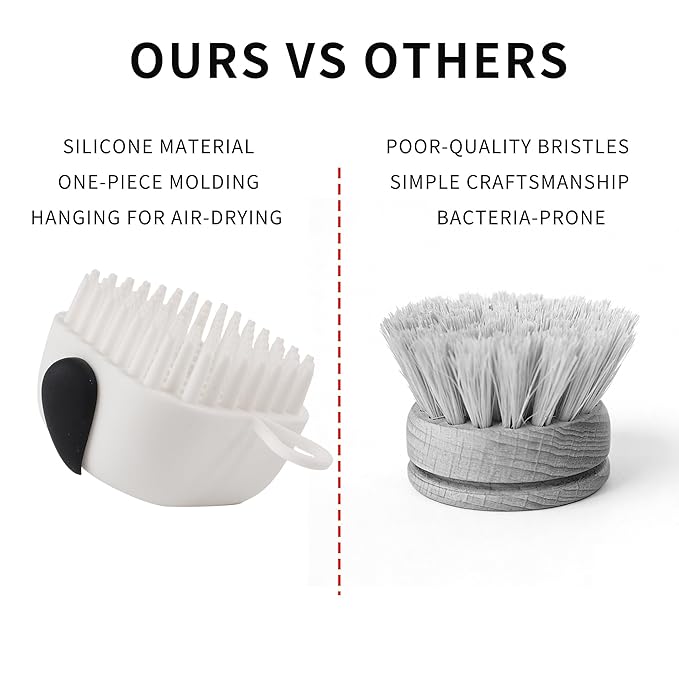 3PCS Pet Grooming Kit – Dog Bath Brush with Soap Dispenser & 2 Finger Toothbrushes | Silicone Dog Shampoo Brush for Small Medium Large Dogs, Soft Deshedding Massage Brush for Puppy & Cats