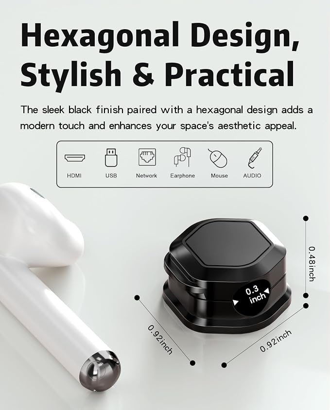 6 Pack Magnetic Cable Clips [Cable Smooth Adjustable] Cord Organizer - Cuworlis Adhesive Wire Holder, Under Desk Cord Holder Keeper for Home Office Desk Phone Car Wall Desktop Nightstand Cabinet