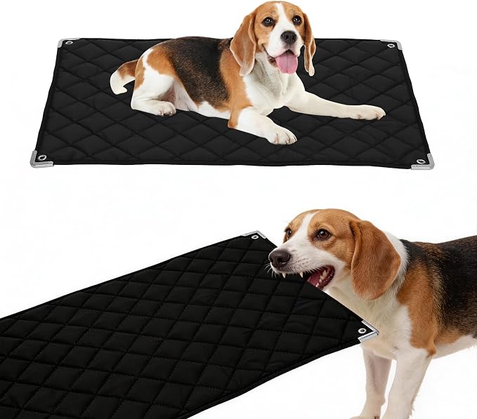 23"x 17"Chew Proof Crate Pad for Aggressive Chewers,Reinforced Metal Edges | 23"x 17",Reinforced Metal Edges and Metal Rings, Suitable for Stubborn Chewers and Puppies in Teething Stage,Small-Sized Dogs