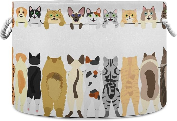visesunny Fun Dog Puppy Animal Laundry Baskets Fabric Storage Bin Storage Box Collapsible Storage Basket Toy Clothes Shelves Basket for Bathroom,Bedroom,Nursery,Closet,Office