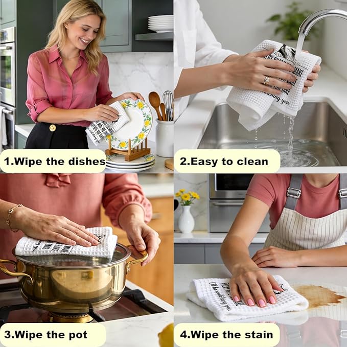 Siberian Husky Dog Kitchen Towels 24x14 Inch, Siberian Husky Gifts Reusable Dish Towels Dishcloth, Funny Puppy Every Meal You Make Hand Cloth Tea Towel for Bathroom Kitchen, Gifts for Dog Lovers
