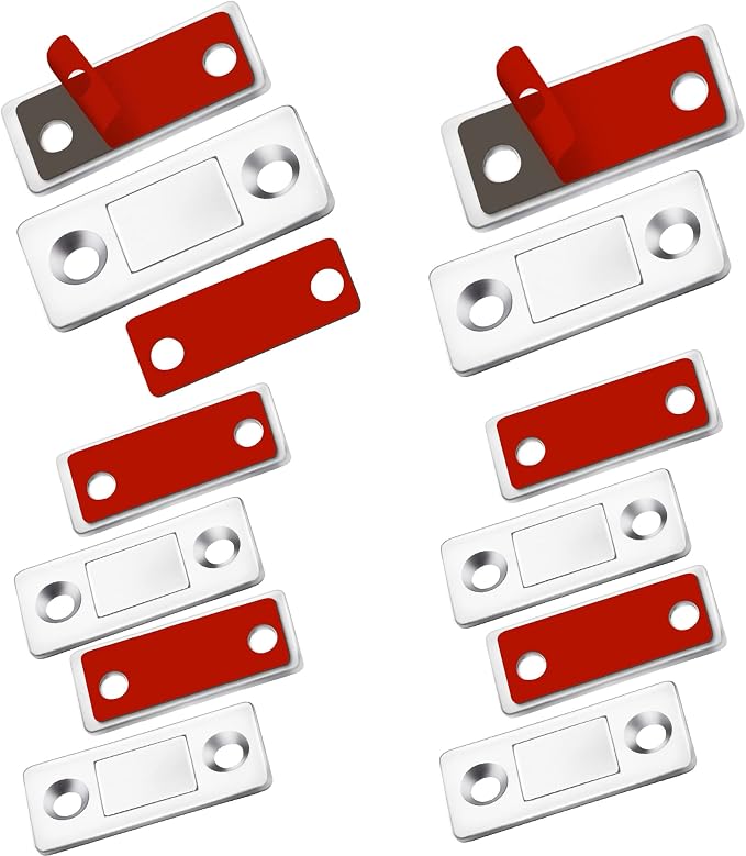 Cabinet Magnetic Catch 6 Pack Ultra Thin Cabinet Door Magnetic Catch for Drawer Magnet Adhesive Cabinet Latch Magnetic Closures for Sliding Door Closure Kitchen Closet Closer