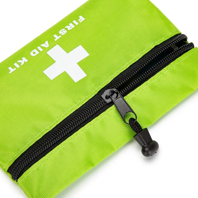 Red First Aid Bag Empty First Aid Kit Empty Waterproof First Aid Pouch Small Mini for First Aid Kits Pack Emergency Hiking Backpacking Camping Travel Car Cycling (Green, 6.3x4.3 6 Pack)