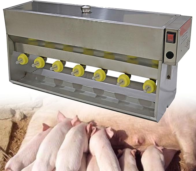 10/14 Piglet Feeding Machine,Piglet Milk feeders for Multiple Piglet Nipple 14Heads