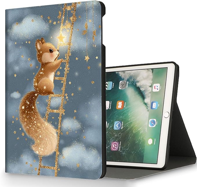 for Microsoft Surface Pro 8-13" 2021 Tablet Case,Auto Wake/Sleep,Adjustable Stand Protective Cover - Cute Squirrel Star