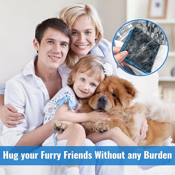 Ultra-Adhesive Pet Hair Catcher for Washing Machine, Reusable & Eco-Friendly Cat & Dog Hair Remover for Laundry, Lint & Fur Remover, Laundry Pet Hair Catcher, Safe for All Fabrics (6PCS)