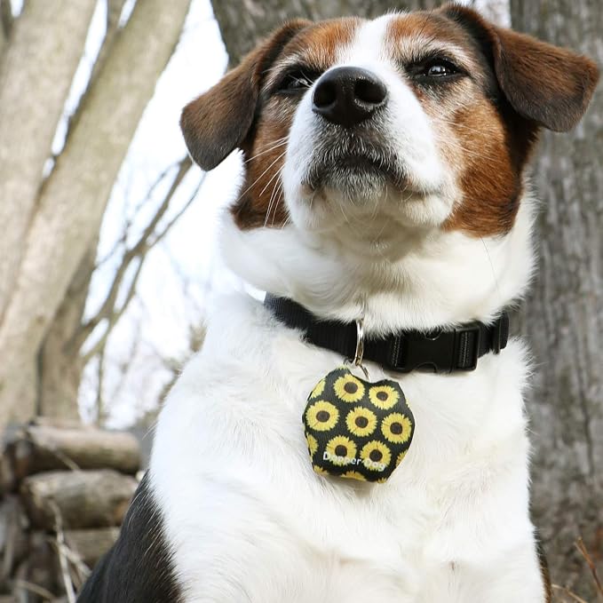 Dapper Dog - Dog Tag Silencer with Tag Ring (Sunflower)