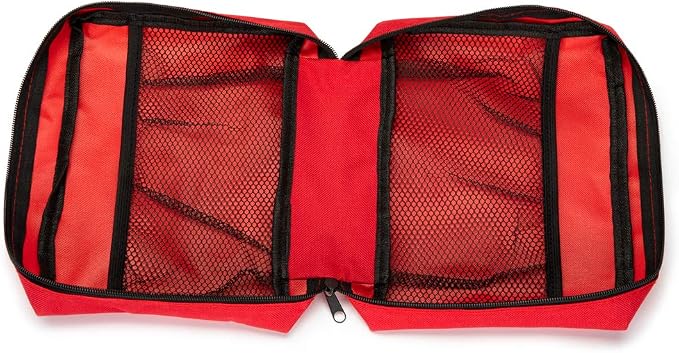 Red First Aid Bag Empty Travel Rescue Pouch First Responder Storage Medicine Emergency Bag for Car Home Office Kitchen Sport Outdoors (Green)