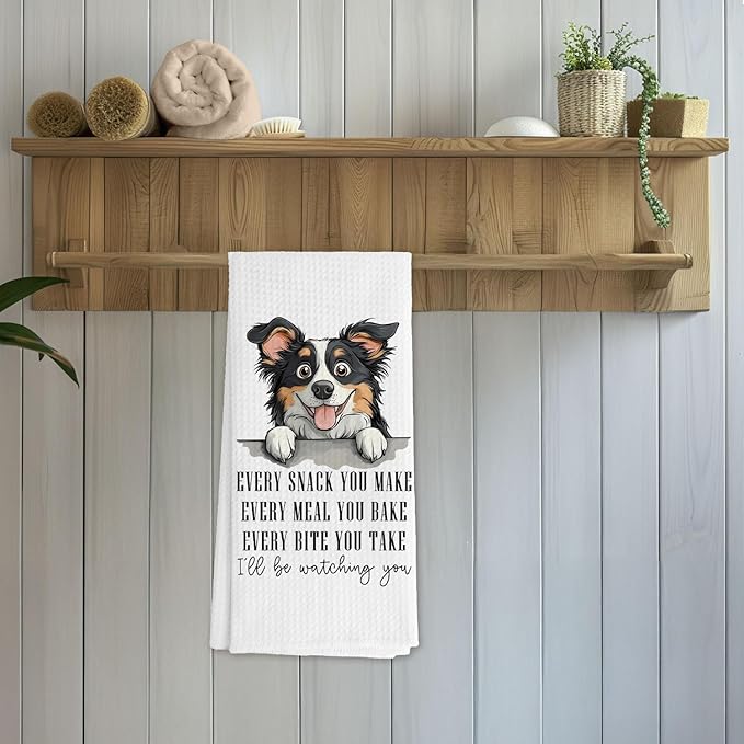 Australian Shepherd Gifts Kitchen Towels, Aussie Gifts Hand Towels, Mini Aussie Gifts, Dog Kitchen Bathroom Decor, 16x24 Inch