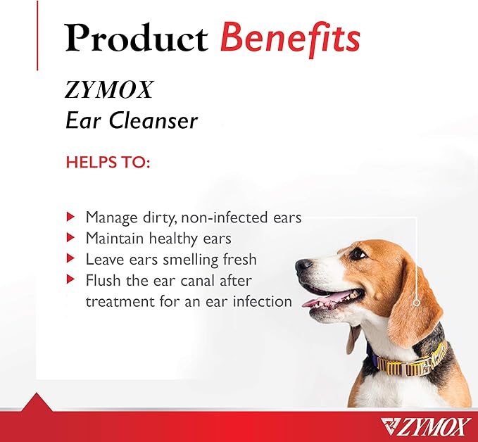 Zymox Ear Cleanser Solution for Dogs and Cats, 1 Gallon