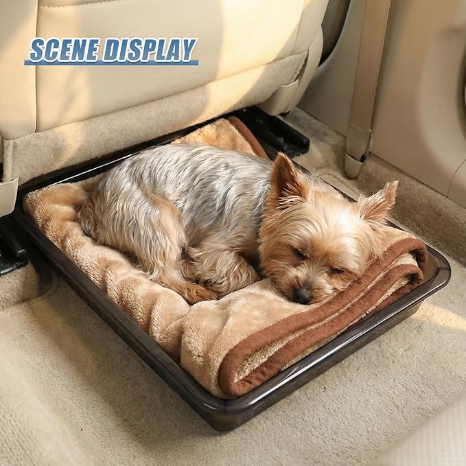 Under Car Seat Storage Box, Multi-Functional Car Front Underseat Organizer Tray, Waterproof Auto Interior Shoe Storage Container Accessories for Most Vehicles (S)