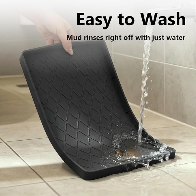 Mateeylife Under Sink Mat Kitchen Waterproof, Silicone Sink Tray 22"X34" | Under Sink Organizer Cabinet Shelf Protective Liner, Multi-use Silicone Mat for Boot Tray & Litter Mat, Classic Black