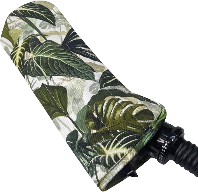 Case/Cover [Heat Resistant] for Curling Irons, Flat Irons or Straighteners, and Styling Irons, Silicone Coated Lining and Quilted Cotton Pouch for Travel, Gym, or Home [Brielle]