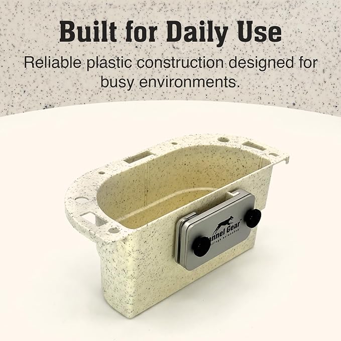Dog Grooming Organizer with Plastic Bar Mount System - Pet Care Organizer | Durable, Space-Saving Supply Caddy, Easy to Install for Pet Care Professionals, Grooming Stations and Veterinary Clinics