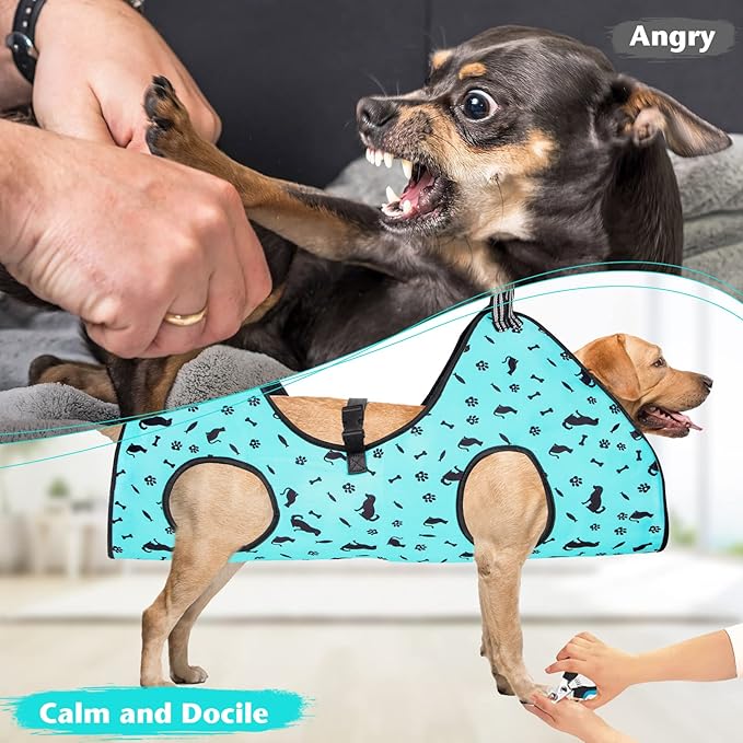 ATESON Dog&Cat Grooming Hammock - Pet Harness for Grooming Nail Trimming (XS 15lb), Dog Sling for Nail Clipping, Dog Hanging Holder for Cutting Nail with Nail Clippers