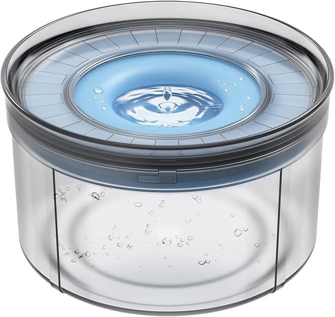 Techphardo 1Gallon No Spill Dog Water Bowl-3.8L Large Capacity, BPA-Free, Anti-Splash & Anti-Digging Design with Non-Slip Base, for Messy Drinkers