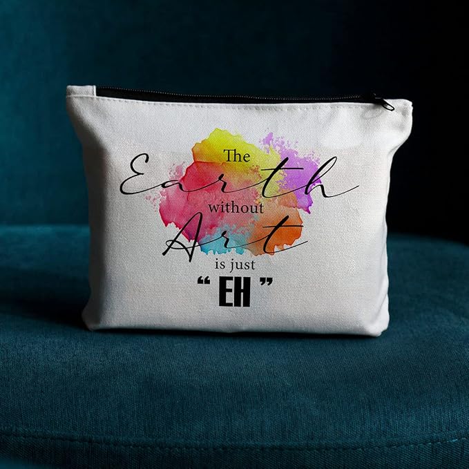 Artist Supplies Makeup Bag, Artists Gifts Cosmetic Bag Zipper Pouch | Art Teacher Appreciation Gifts, Christmas Birthday Gifts for Women Girls Sister Friends Painters Art Lovers Makeup Travel Bag