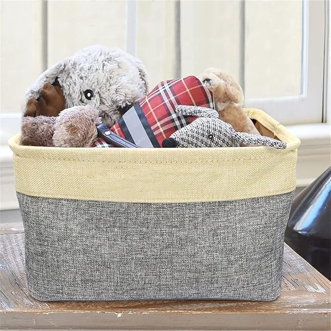 Storage Basket Foldable Linen Bag Portable Organizer Pet Daily Necessities Storage Box Clothes (Color : A,) (C One Size)