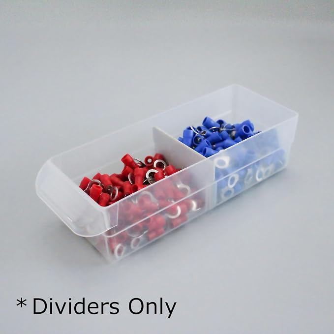(64-Pack Small Drawer Dividers compatible with Craft Cabinet and Hardware Storage Organizers, (Dividers Only), Made of High-Strength Fiberglass, Easy to Label