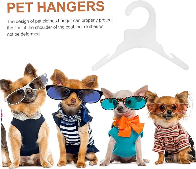 BESPORTBLE 30pcs Dog Clothes Hanger Pet Apparel Rack for Dog and Cat Clothing Hanging Racks for Indoor Closet and Pet Shop Use Non-Skid Design