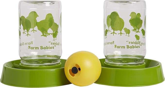 Lixit® Baby Chick Feeder or Waterer - Made in USA (Pack of 2 w/Ball)