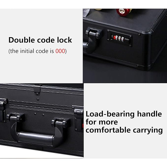 CNCEST Barber Carrying Case,Large Barber Beauty Salon Tool Kits Storage,Portable Travel Carry Case Hairdresser for Hair Stylist Pet Groomer (Black)