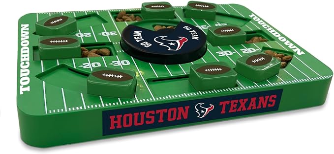 Pets First NFL Houston Texans Large Puzzle Toy - Interactive Dog Treat Puzzle, New Size, Slow Feeding Toy