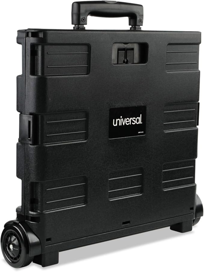 Universal Collapsible Mobile Storage Crate, 18.25" x 15" x 39.4", Black