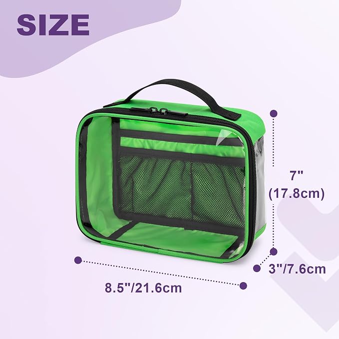 Trunab 4 Pcs First Aid Pouch Set,Color-Coded Medical Bag for Emergency Kits | Clear Zippered Pouches, Color-coded for Easy Organization, Empty for Custom Medical Supplies