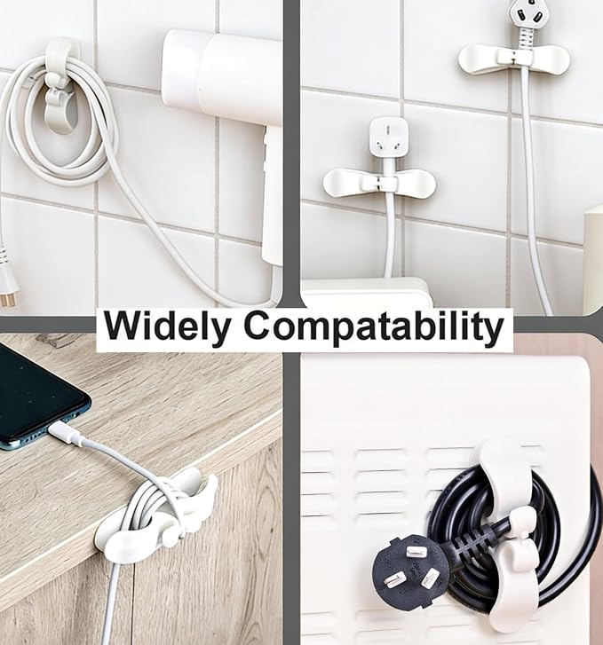 Cord Organizer for Appliances, 4 Pack Multicolor Upgraded Kitchen Appliance Cord Organizer Stick on Appliance that No Matter Whether Flat or an Arc Surface