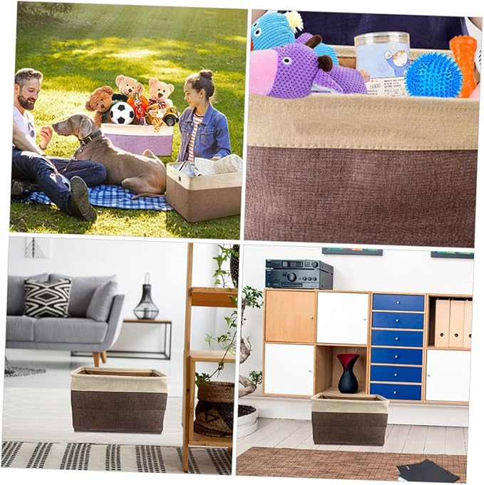ABOOFAN Storage Basket for Dog Toys Stylish Organizer for Household Sundries Breathable Design for Playroom and Living Room Decor