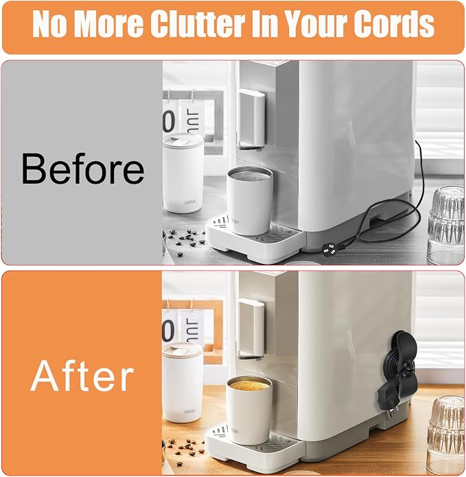 Kitchen Appliance Cord Winder 3 Pack,Cord Organizer Cord Holder Cord Wrapper Appliance Cord Organizer Stick On Tidy Wrap Cable Hider for Coffee Maker Mixer Air Fryer and Pressure Cook