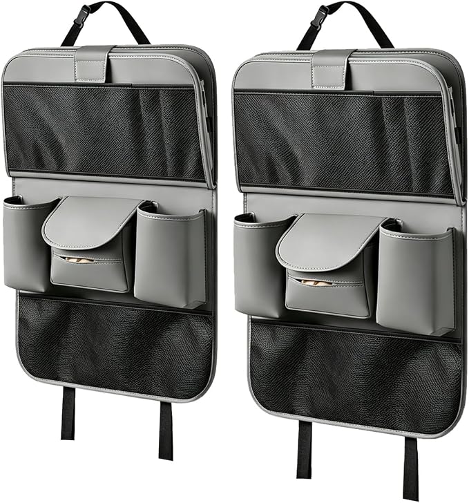 Car Backseat Organizer for Renault Captur II I/Captur E-TECH 2.Gen/1.gen 2013-2024 with Table Tray Back Seat Organizer Waterproof Kick Mats Back Seat Protector