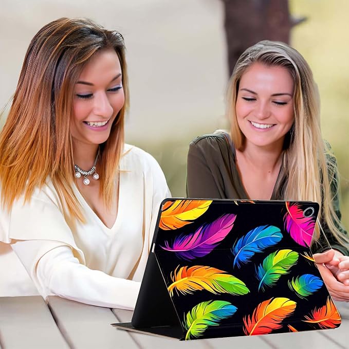 for Samsung Galaxy Tab S9 Plus/S9 FE Plus 5G 12.4 Inch 2023 Tablet Case,Premium Leather Folio Stand Auto Wake/Sleep,Multiple Viewing Stand,Feather