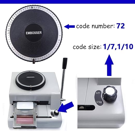 Manual Dog Tag Embosser Machine - 72 Coded Characters, 30 Aluminum Tags Included, Perfect for Custom Pet ID Tags & PVC Card Embossing, User-Friendly Design