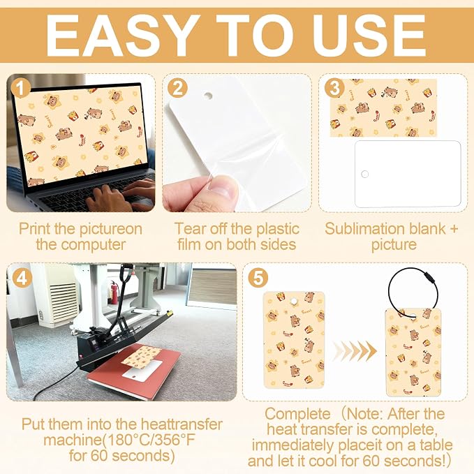 20pcs Upgrade Sublimation Luggage tag Blanks（2MM Thickened） | Sublimation Luggage tag Blanks,PET Luggage Tags,Blank ID Card HolderDouble Sides Sublimation Keychain Blanks（2MM Thickened）