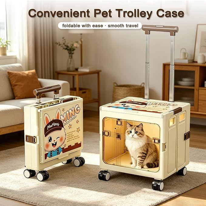 Foldable Sliding crates, Large-Capacity suitcases, Airplane Wheel Handbags, pet Boxes, Groceries and Outdoor Utility trolleys, Compact and Foldable Design