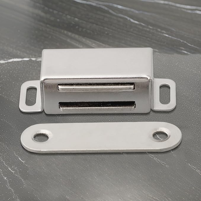 304 Stainless Steel Magnetic Cabinet Latch with 40kg Pull Force, Door Catch for Kitchen Bathroom and RV Use(S)