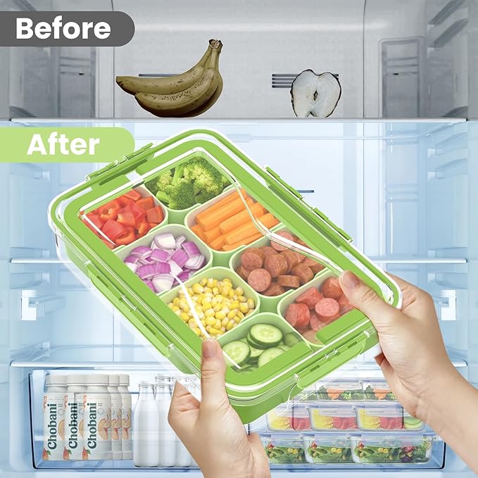 2 Pack Food Divided Storage Containers