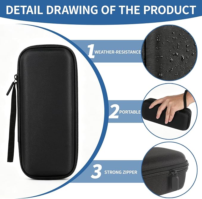 Tool Box Compatible with Dremel and Accessories, Hard Carrying Case Storage Rotary Tool Cordless Tools, Multi-Purpose Kit Carrying Case, Compact and Lightweight, Easy to Carry Anywhere, Black