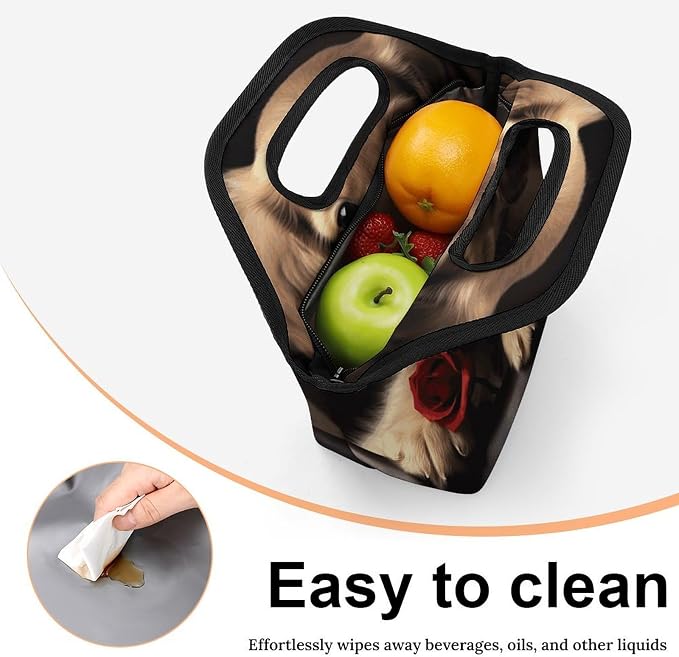 Cute Pet Dog Lunch Bag Cooler Bag Tote Bags | Reusable Portable Lunch Box for Women/Men Lightweight Soft Cooler Bags Organizer for Adults Work Travel Outdoor