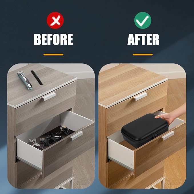 Hard Barber Accessories Case for Hair Clippers Mens Hair Cutting Barber | Barber Supplies Holder, Trimmer Organizer Storage Bag for Hair Cutting, Guard Grooming Kit (PU Black)