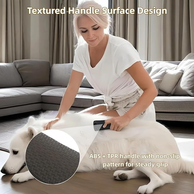 Deshedding Brush for Dogs, Cats, Horses - Removes Loose Hair, Dog Brush for Shedding, Pet Hair Removal Tool with Easy-Hold Handle, 1PCS