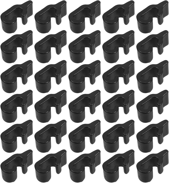 INOOMP 40pcs Black Cage Door Latches Heavy-duty Pet Crate Buckles Wire Fence Buckle Connectors for Animal Crate Door Locking and Storage Cabinet Attachment