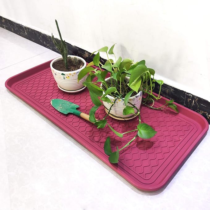 Boot Tray 2 Pack Large Multifunctional Boot Mat Washable Indoor or Outdoor Tray Mat for Shoes Boots Plants Pots Paint Tins Pet Bowls Car Storage, 30 x 15 x 1.2 Inches