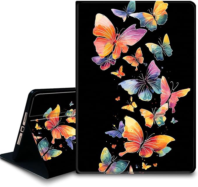 Bxgolkgd Tablet Case for Samsung Galaxy Tab A 8.4 Inch 2020(SM-T307),Shockproof Stand Cover with Heat Dissipation,Auto Wake/Sleep Function,Colorful Butterfly