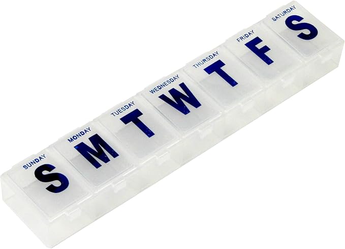 Chef Craft Select Jumbo Pill Organizer, 4 piece set, Clear