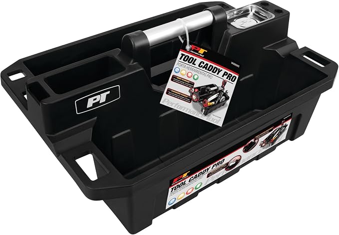 Performance Tool W88995 Portable Supply Caddy and Magnetic Utility Tool Tray,Black (Pack of 4)