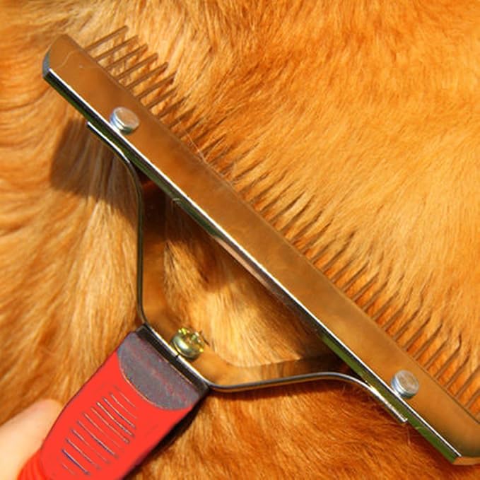Pet Extra-Large Rake Comb Grooming Brush Deshedding Beauty Tool For Large Dogs Golden Retriever Husky German Shepherd