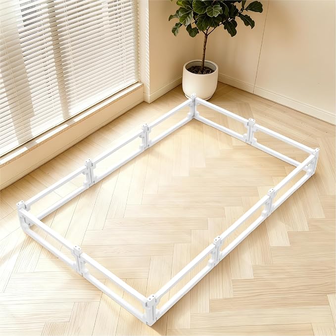 Dog Playpen, Expandable & Stackable Acrylic Dog Play Pen (White, 10", 10 Panels)